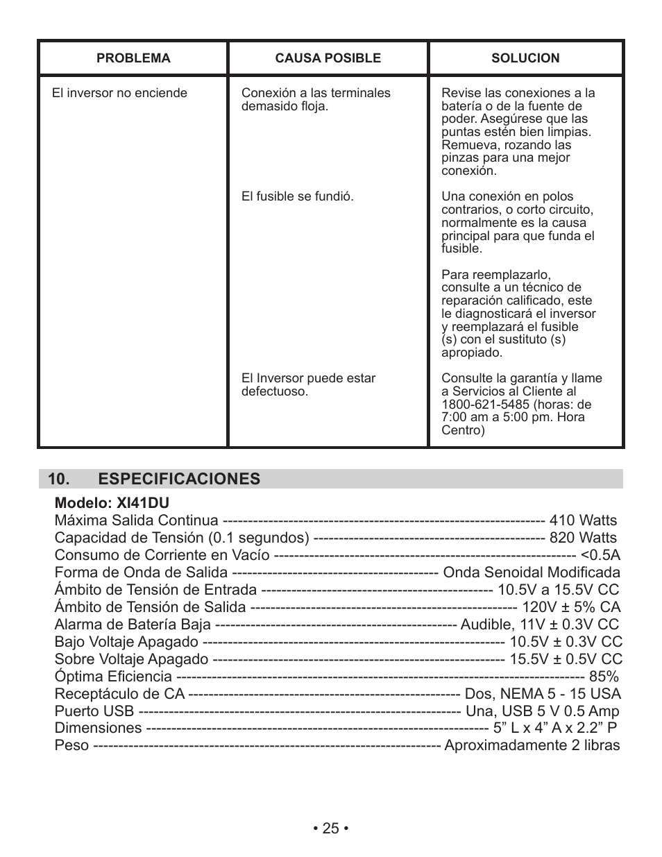 Schumacher XI41DU User Manual | Page 28 / 32