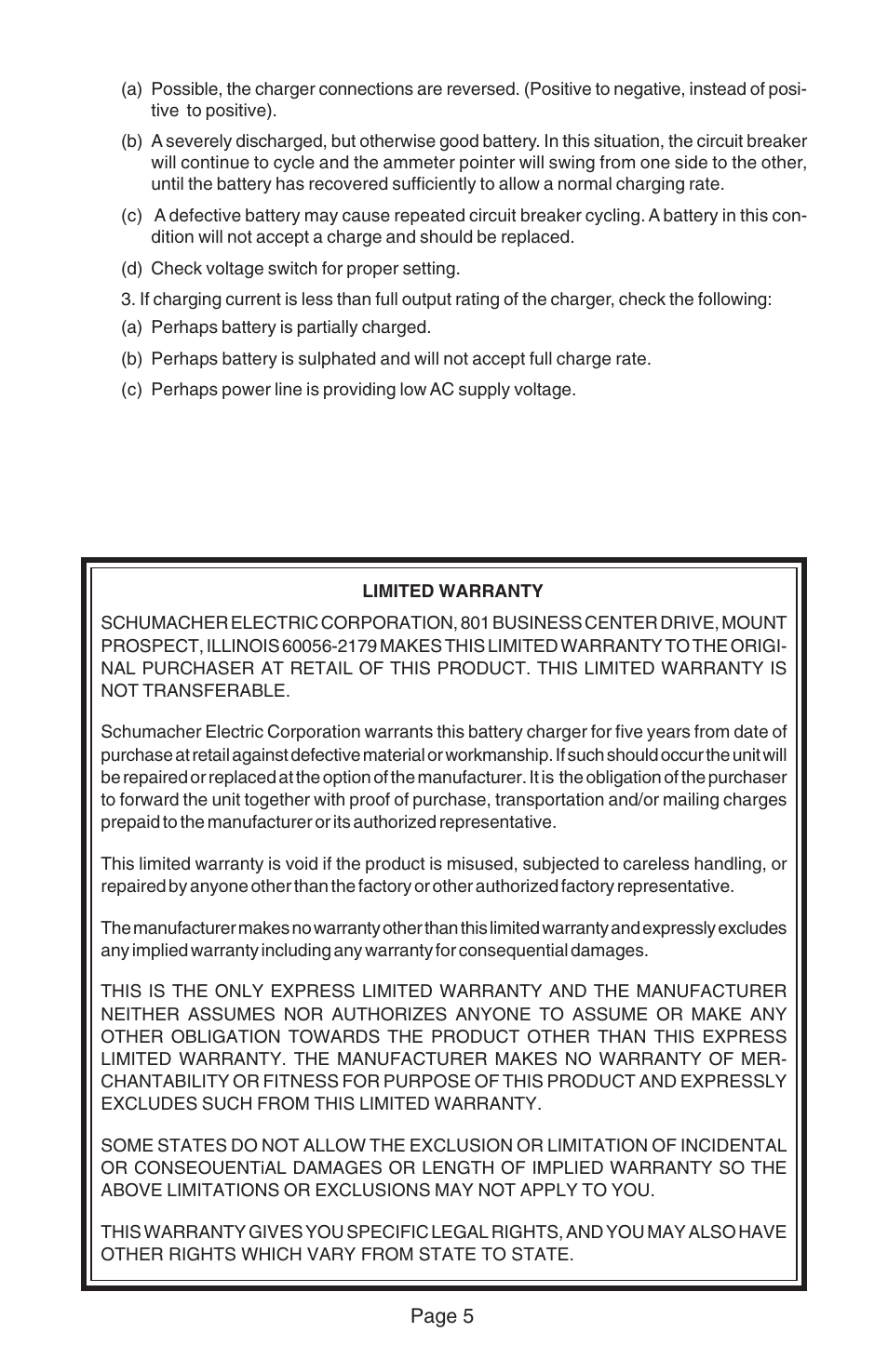 Schumacher 82-6-PE User Manual | Page 5 / 12