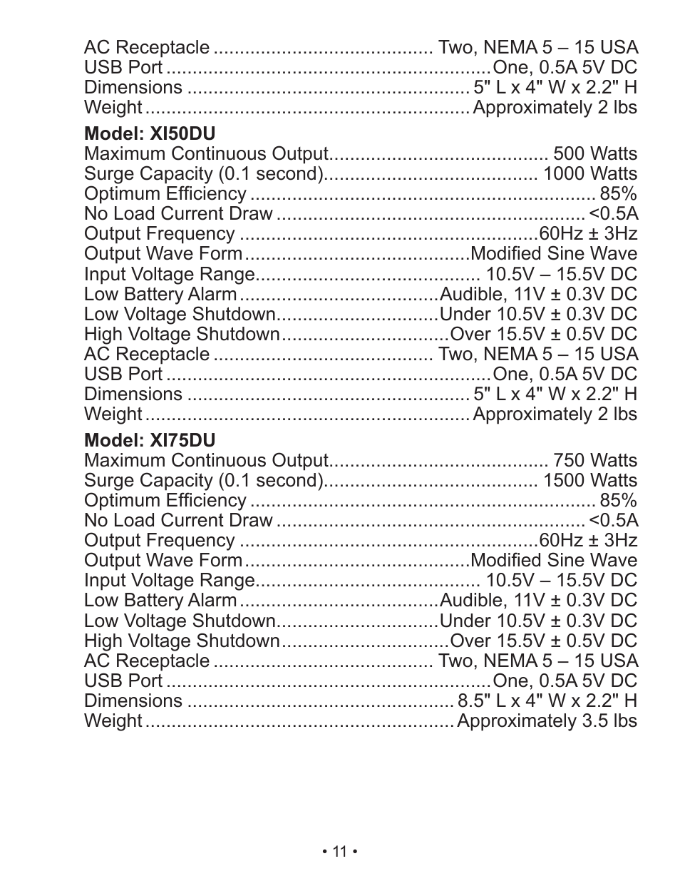 Schumacher XI41DU User Manual | Page 12 / 30