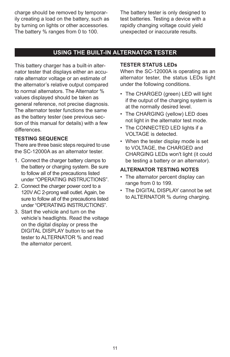 Schumacher SC-12000A User Manual | Page 12 / 32