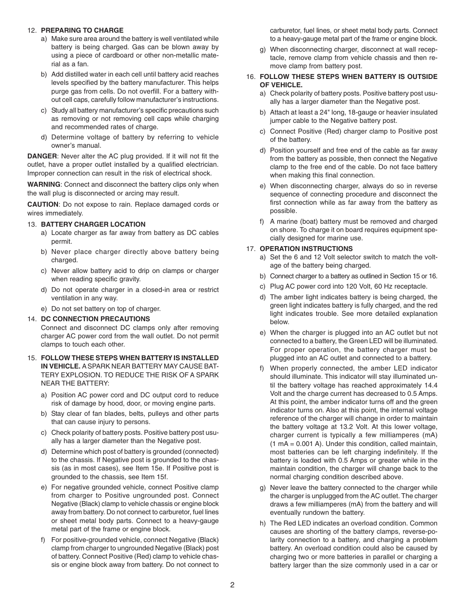 Schumacher PS-1562A User Manual | Page 2 / 8