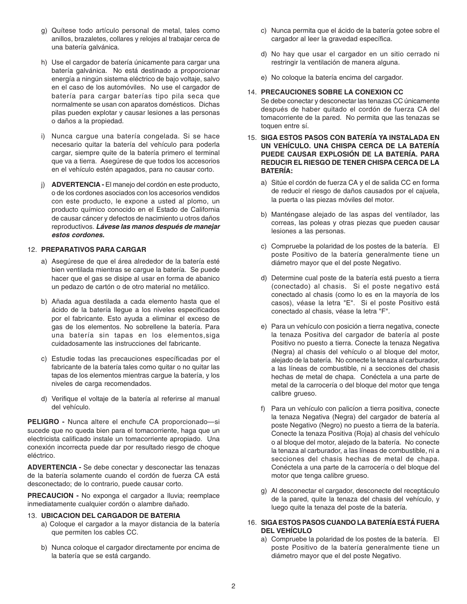 Schumacher PS-1562A User Manual | Page 6 / 8