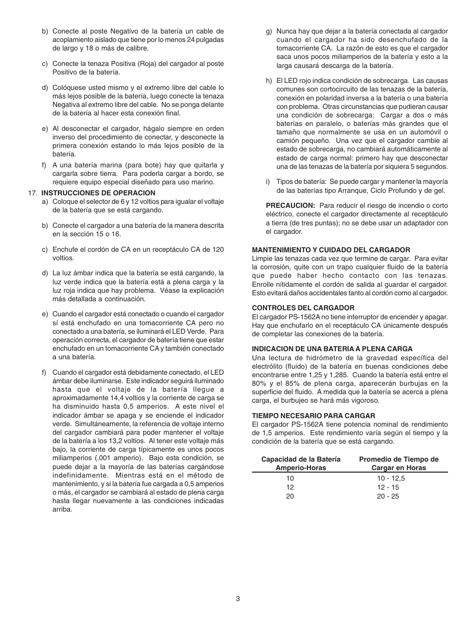 Schumacher PS-1562A User Manual | Page 7 / 8