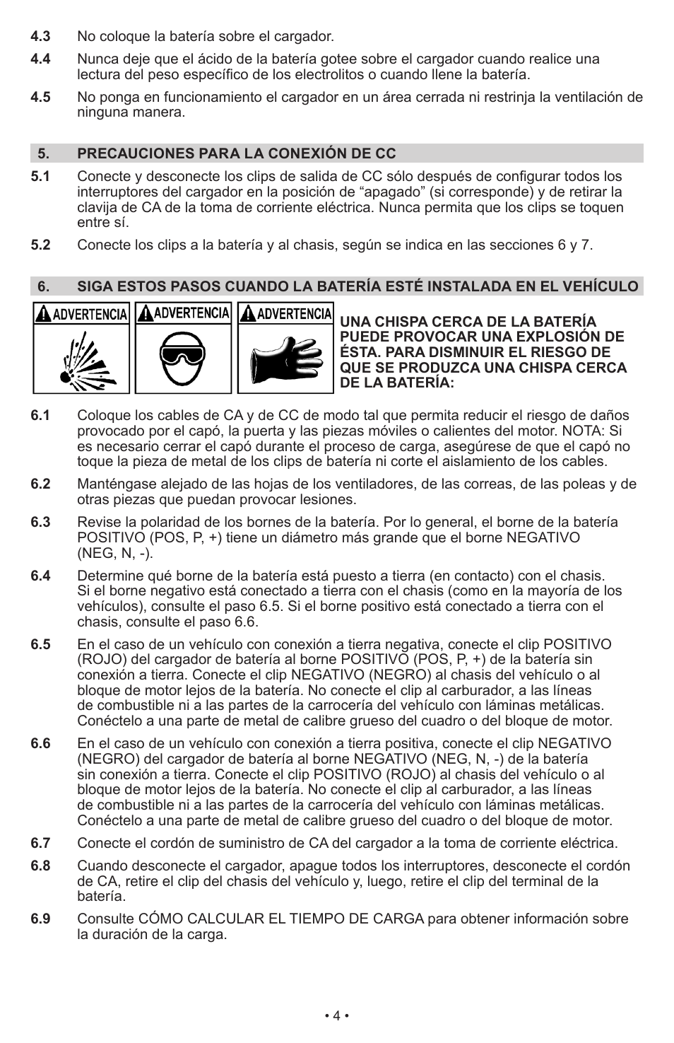 Schumacher Manual Battery Charger SWI-1224 User Manual | Page 8 / 49