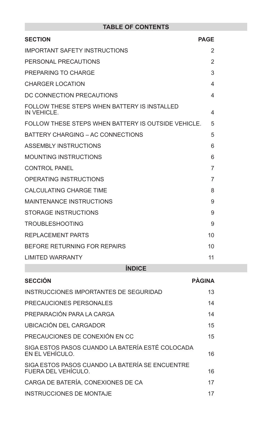 Schumacher INC-406AC User Manual | Page 3 / 39