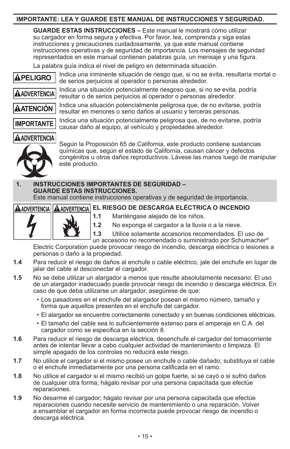 Schumacher Proseries Automatic PS-1022M User Manual | Page 15 / 36