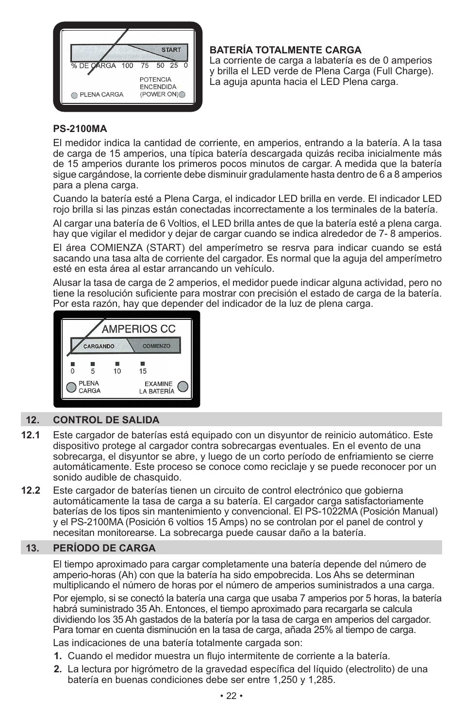 Schumacher Proseries Automatic PS-1022M User Manual | Page 22 / 36