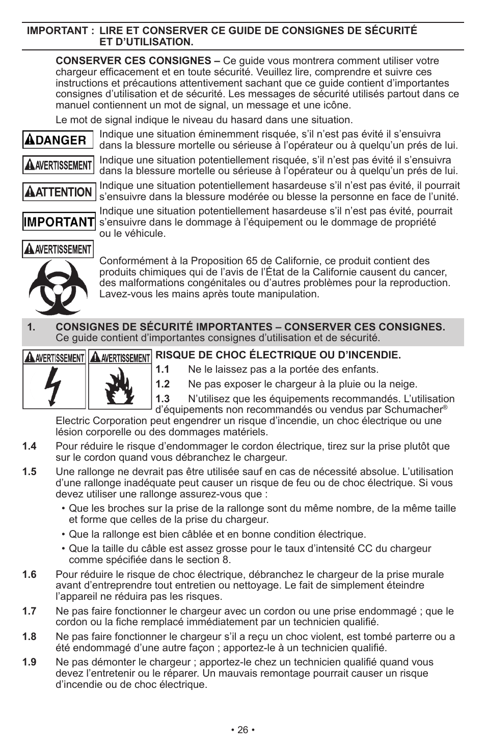 Schumacher Proseries Automatic PS-1022M User Manual | Page 26 / 36