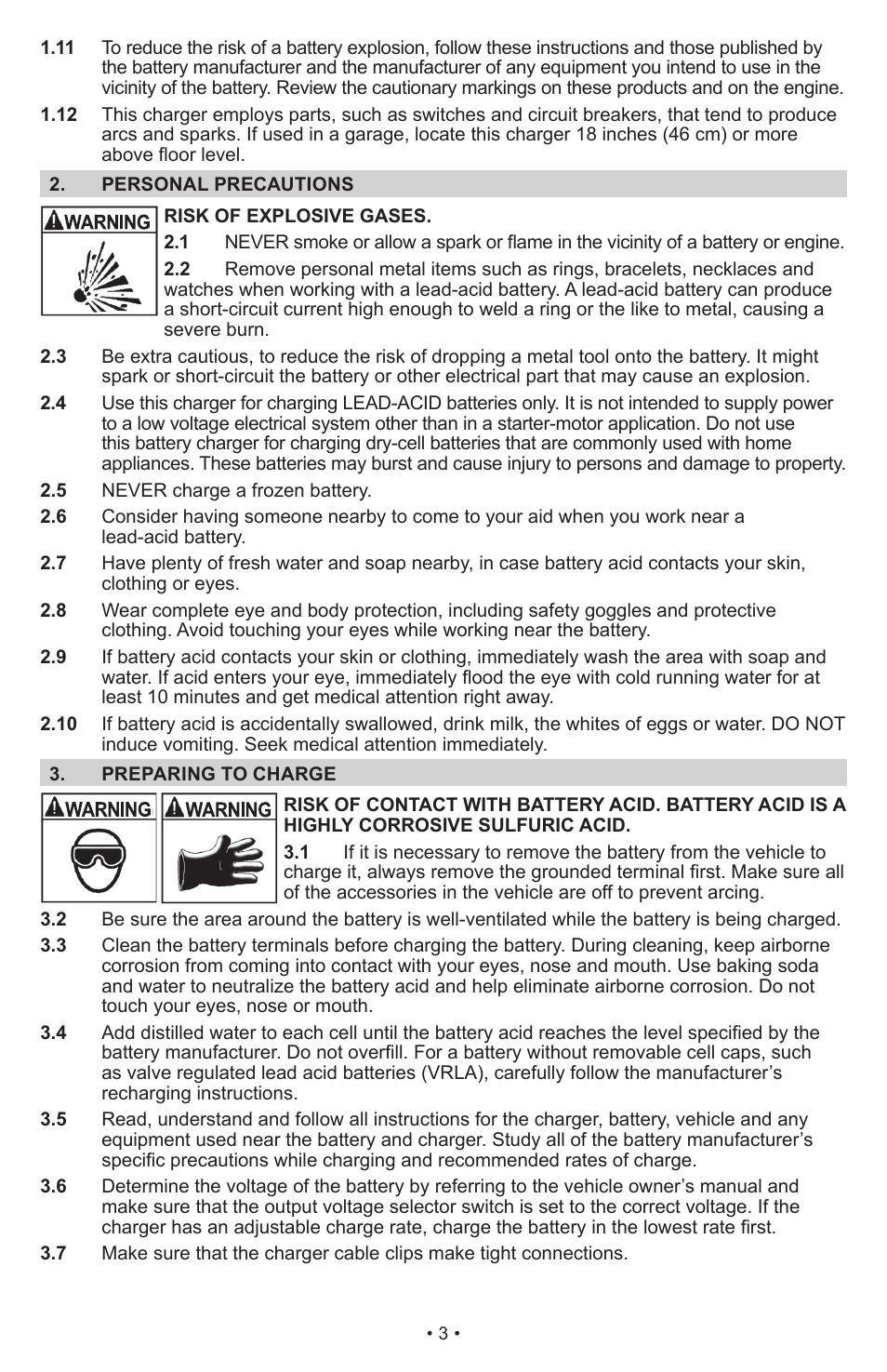 Schumacher Proseries Automatic PS-1022M User Manual | Page 3 / 36