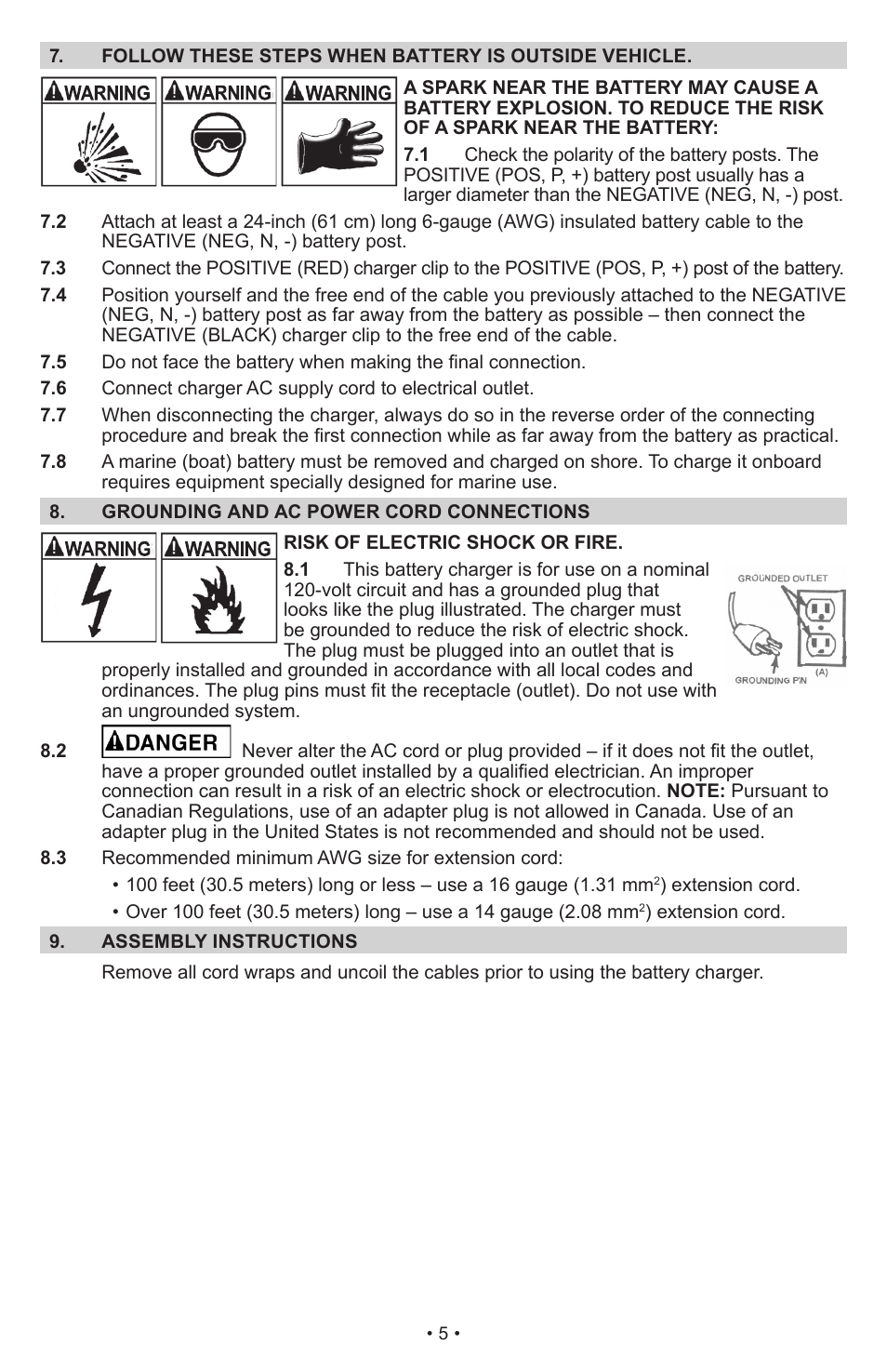 Schumacher Proseries Automatic PS-1022M User Manual | Page 5 / 36