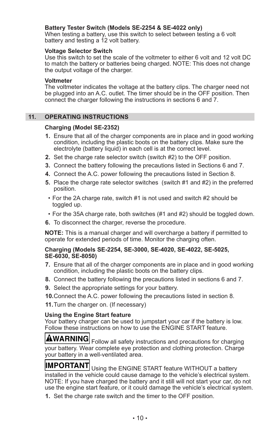Schumacher SE-4022 User Manual | Page 14 / 42