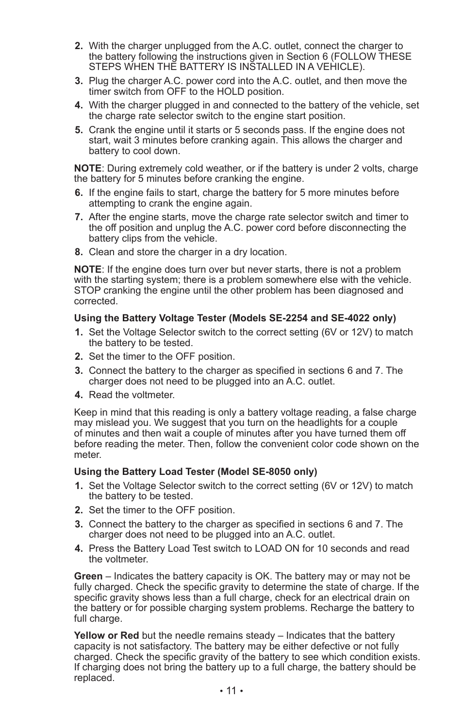 Schumacher SE-4022 User Manual | Page 15 / 42