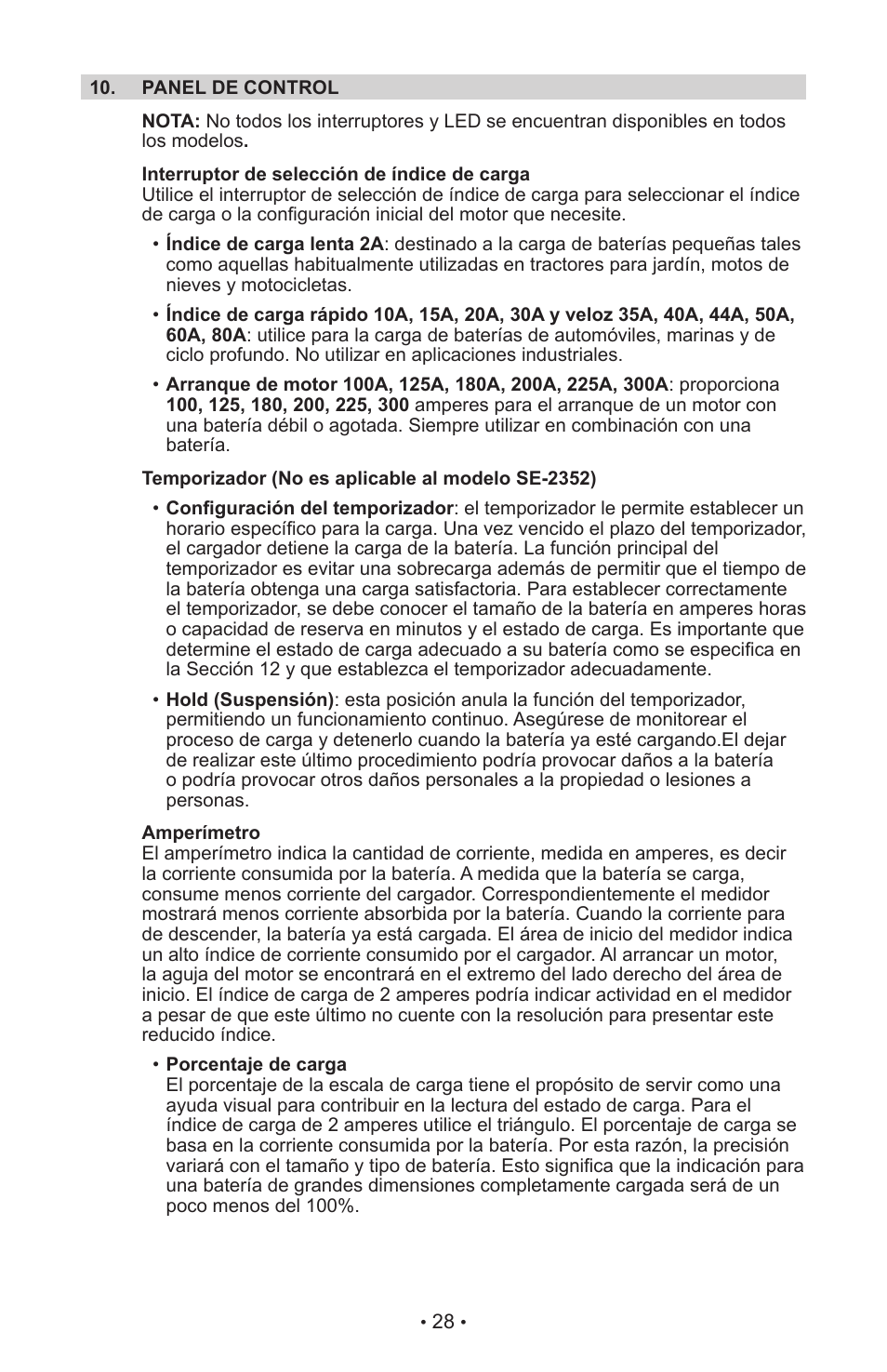 Schumacher SE-4022 User Manual | Page 32 / 42