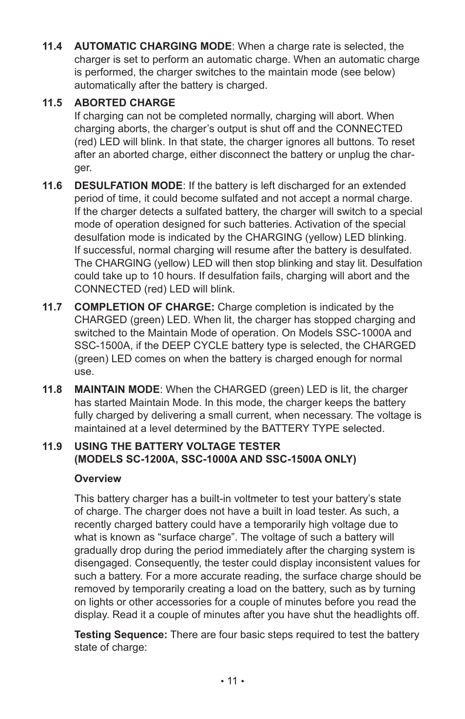 Schumacher SC-1000A User Manual | Page 14 / 44