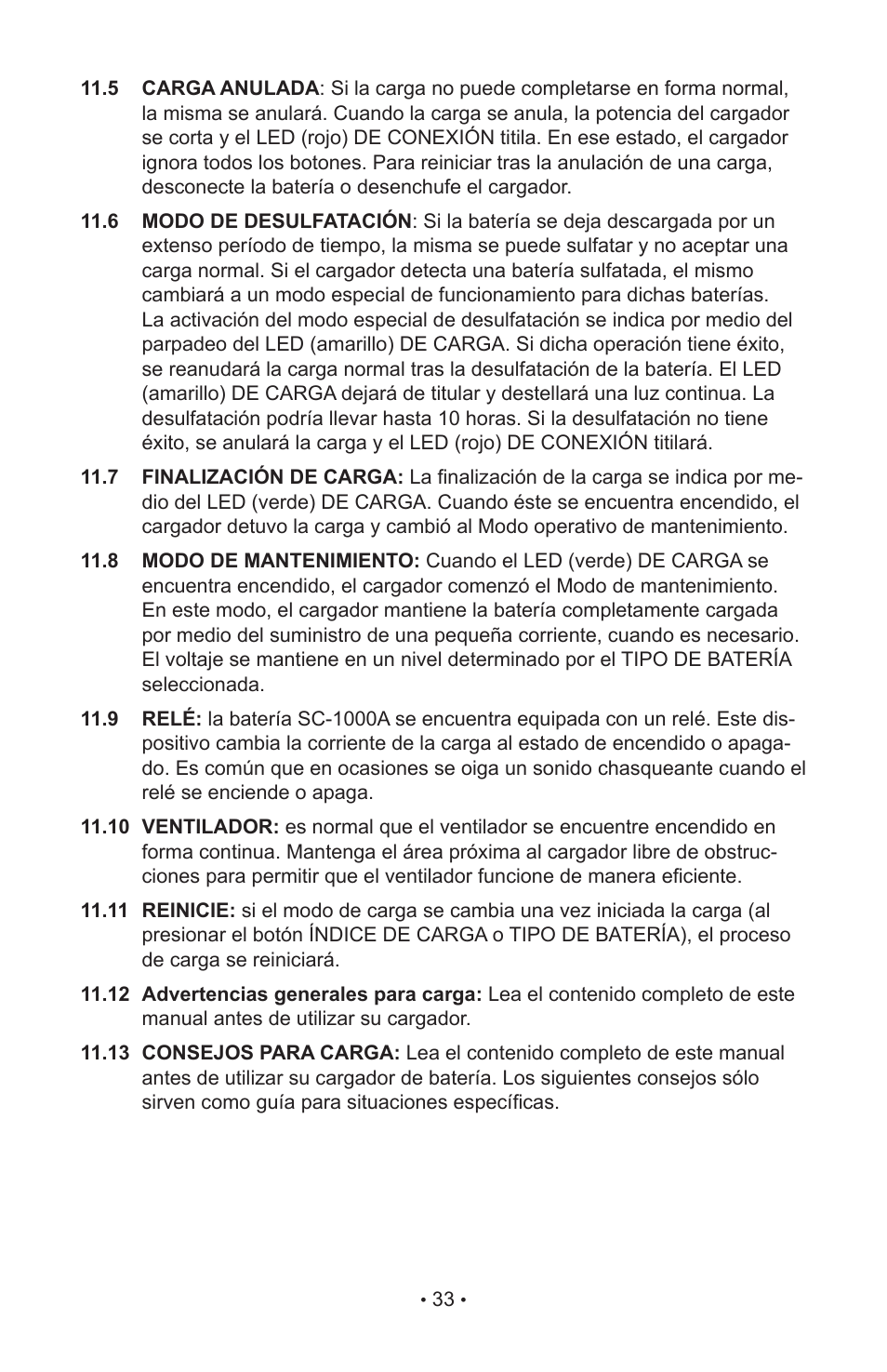 Schumacher SC-1000A User Manual | Page 36 / 44