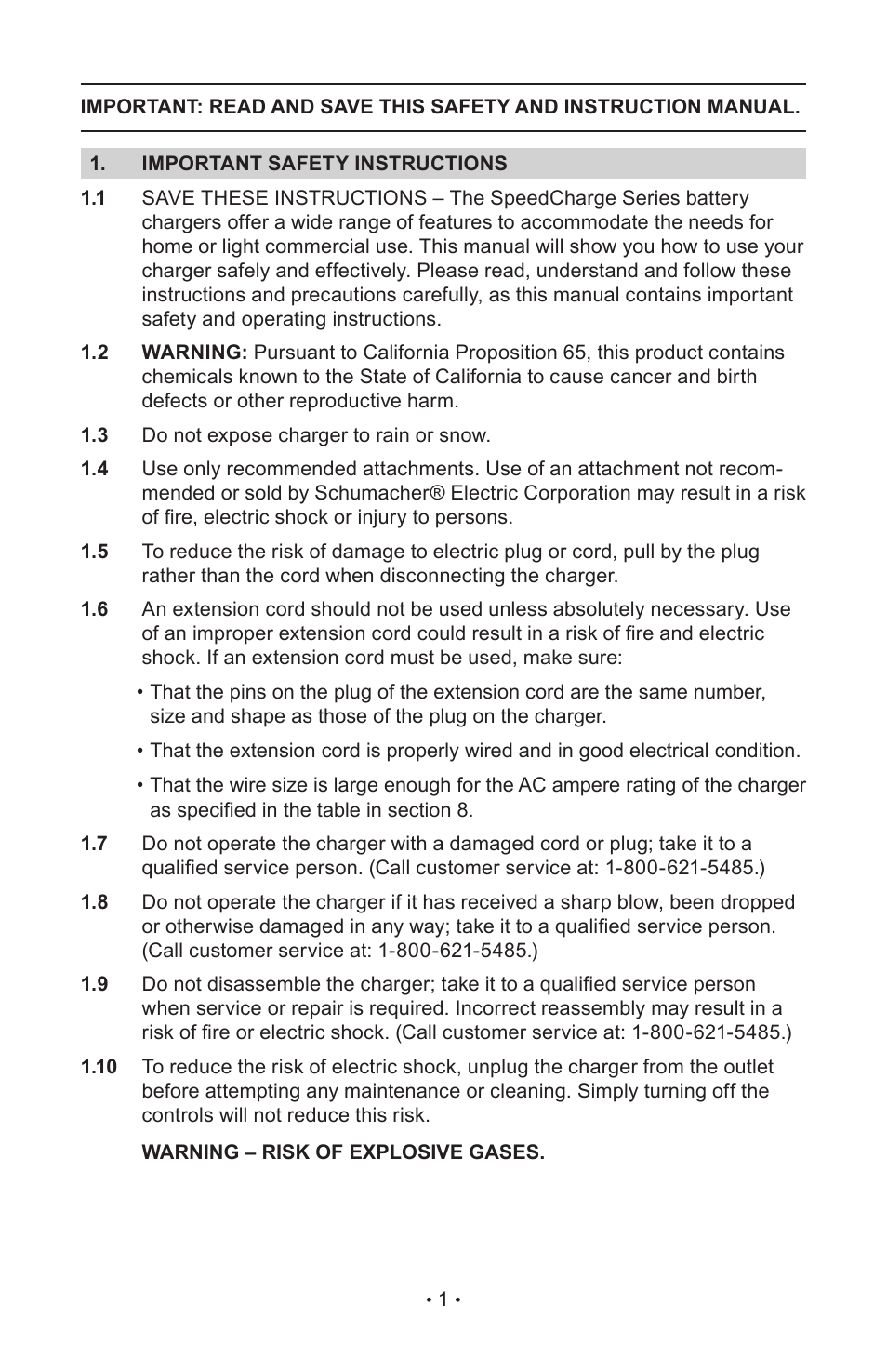 Schumacher SC-1000A User Manual | Page 4 / 44