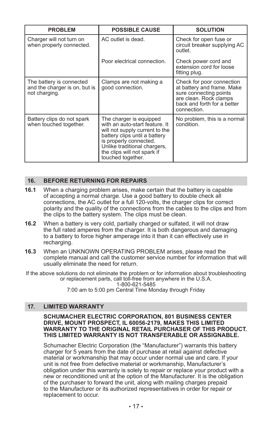 Schumacher XC103 User Manual | Page 21 / 48