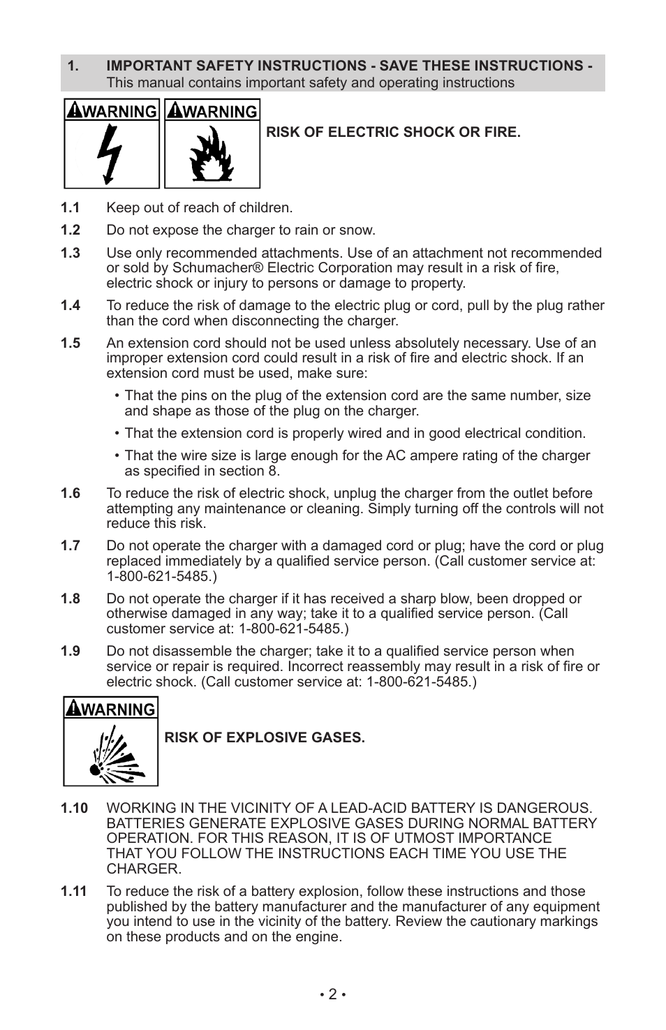 Schumacher XC103 User Manual | Page 6 / 48