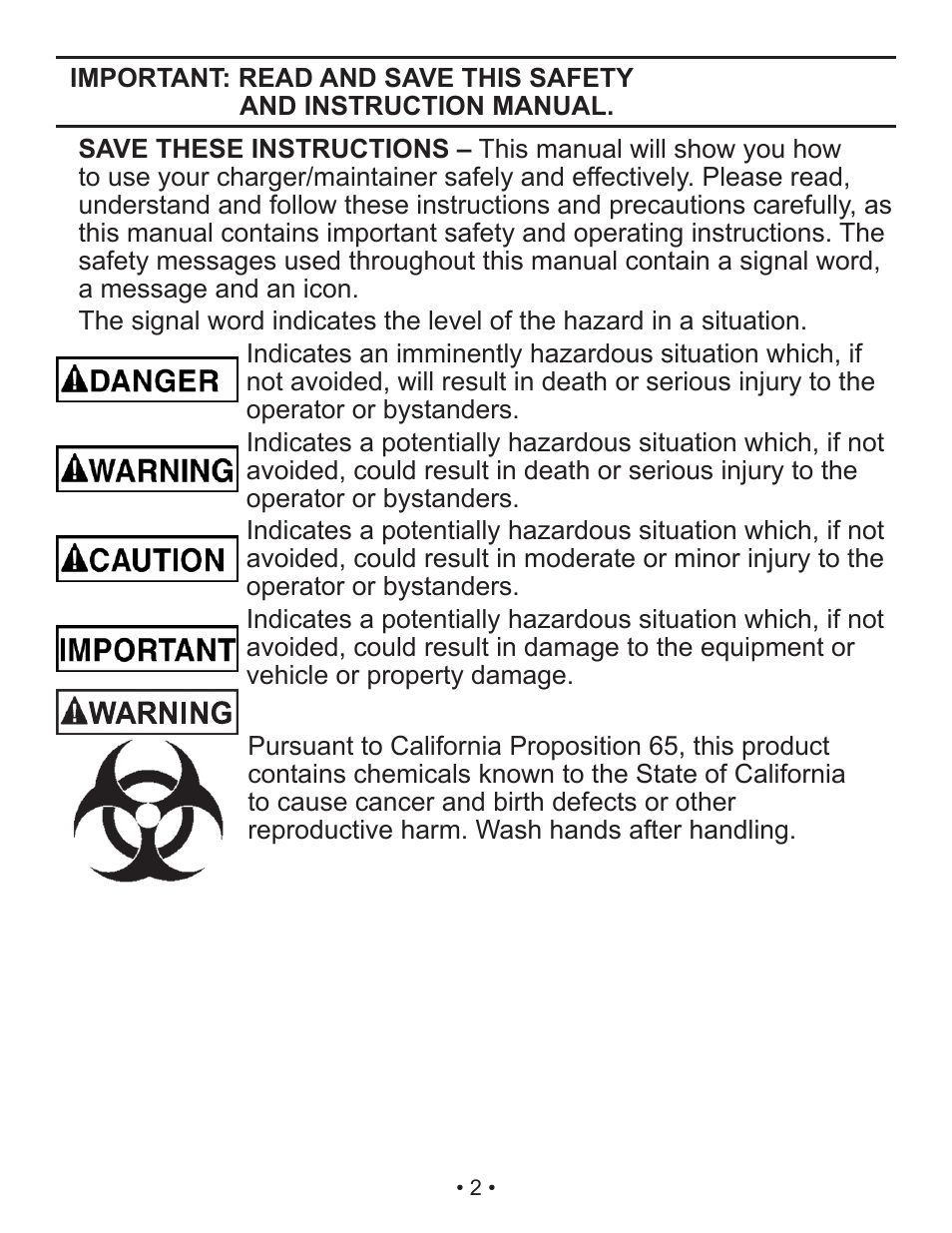 Schumacher Automatic /Maintainer SP2 User Manual | Page 2 / 35