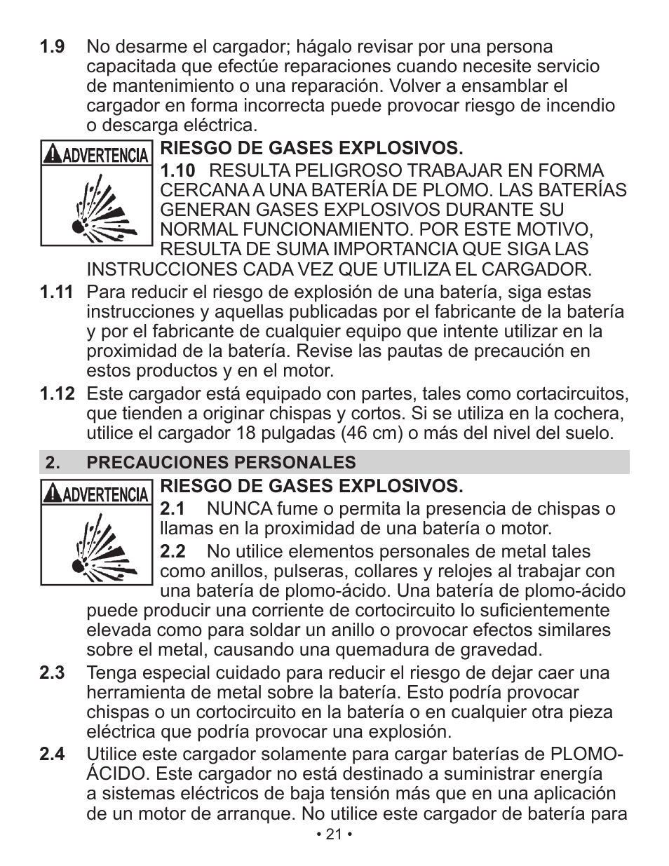 Schumacher Automatic /Maintainer SP2 User Manual | Page 21 / 35