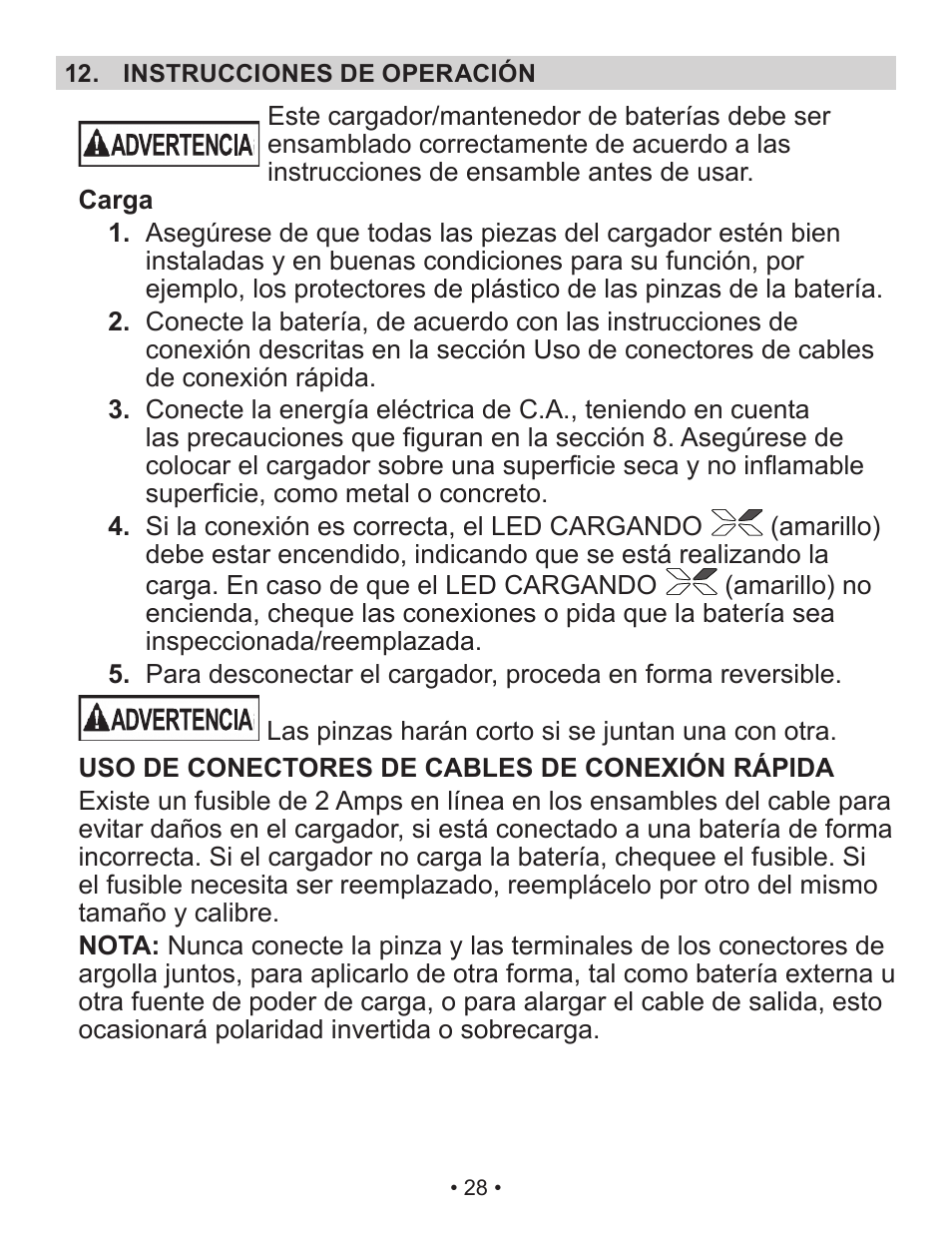 Schumacher Automatic /Maintainer SP2 User Manual | Page 28 / 35