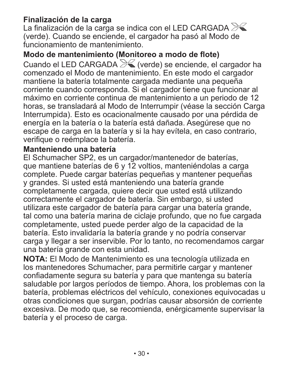Schumacher Automatic /Maintainer SP2 User Manual | Page 30 / 35