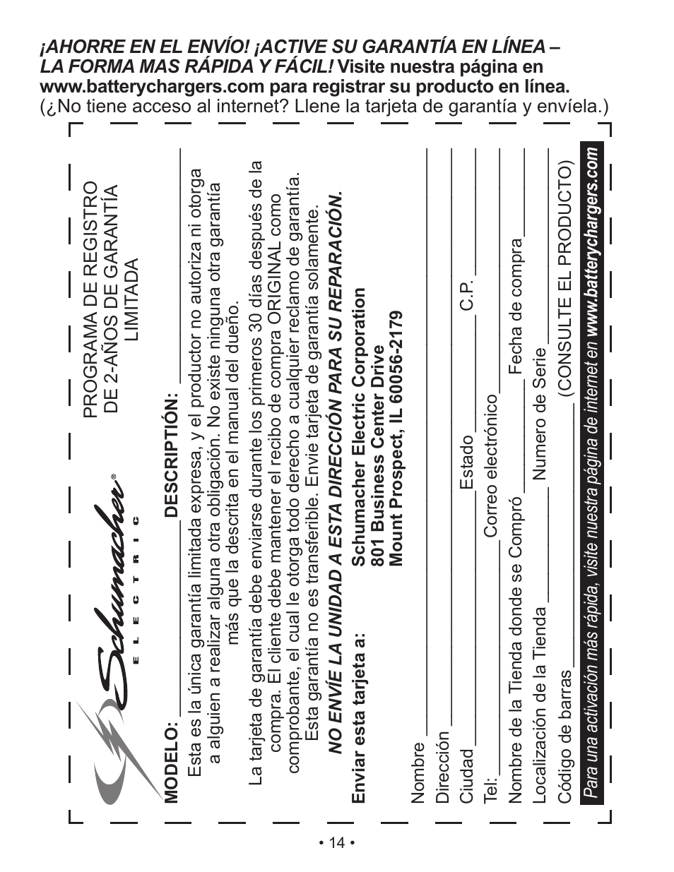 Schumacher Power Converter X141B User Manual | Page 14 / 27