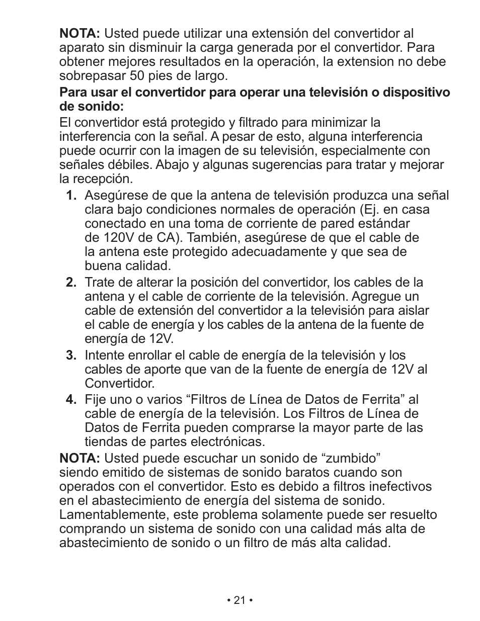 Schumacher Power Converter X141B User Manual | Page 21 / 27