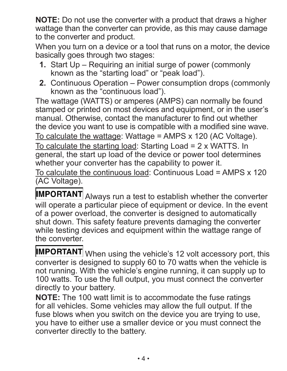 Schumacher Power Converter X141B User Manual | Page 4 / 27