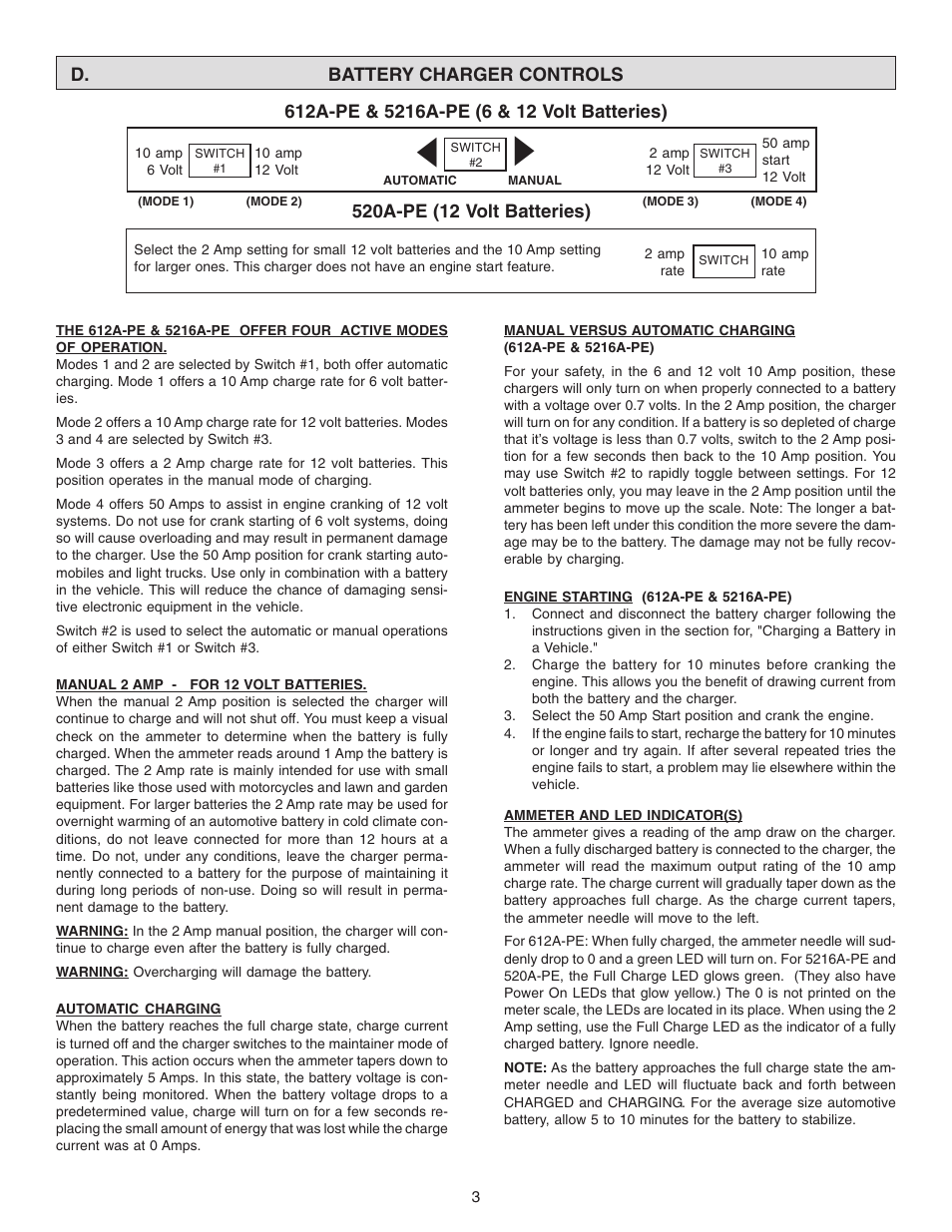 Schumacher 520A-PE User Manual | Page 3 / 16