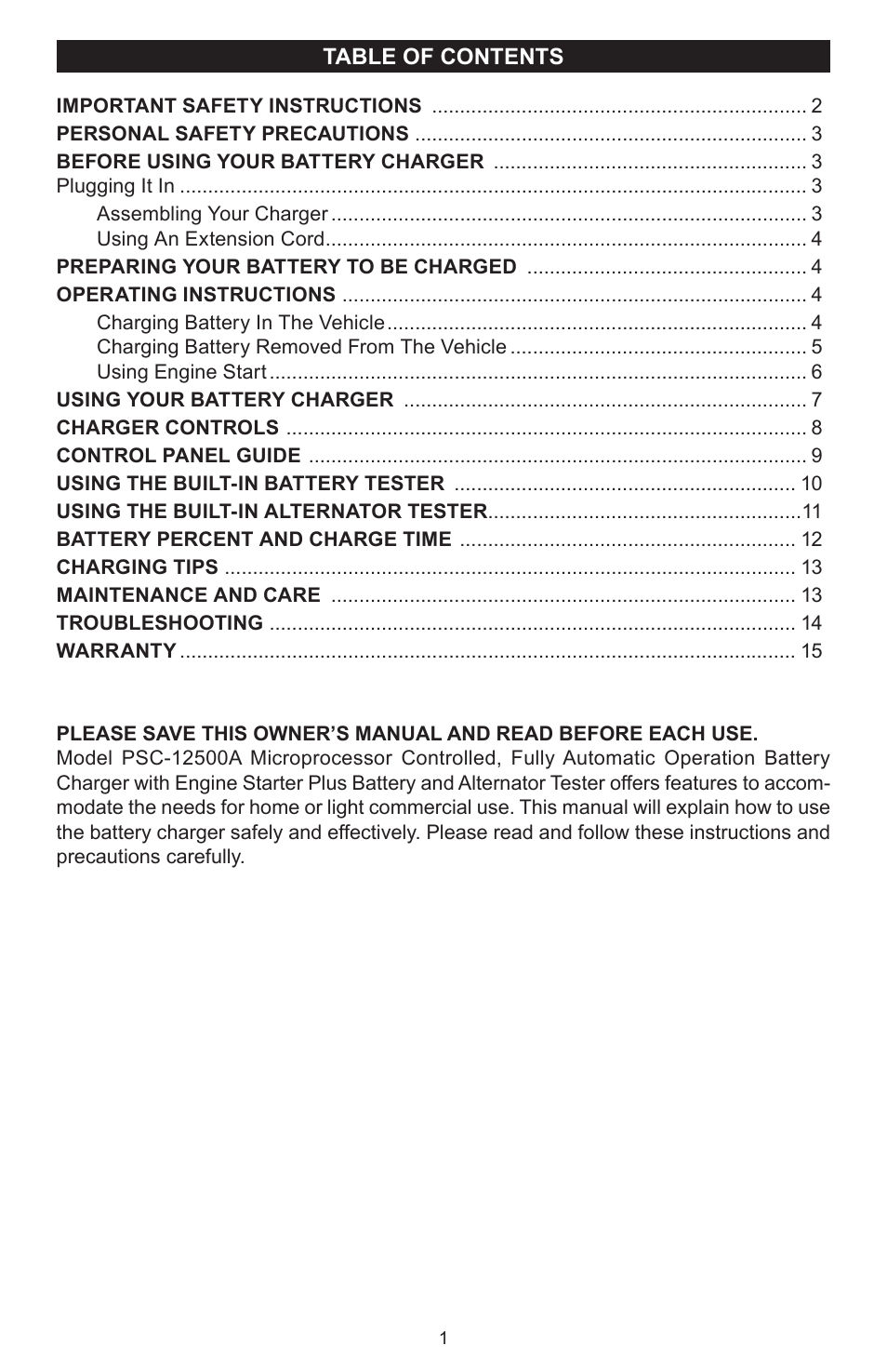Schumacher ProSeries 00-99-000742 User Manual | Page 2 / 16
