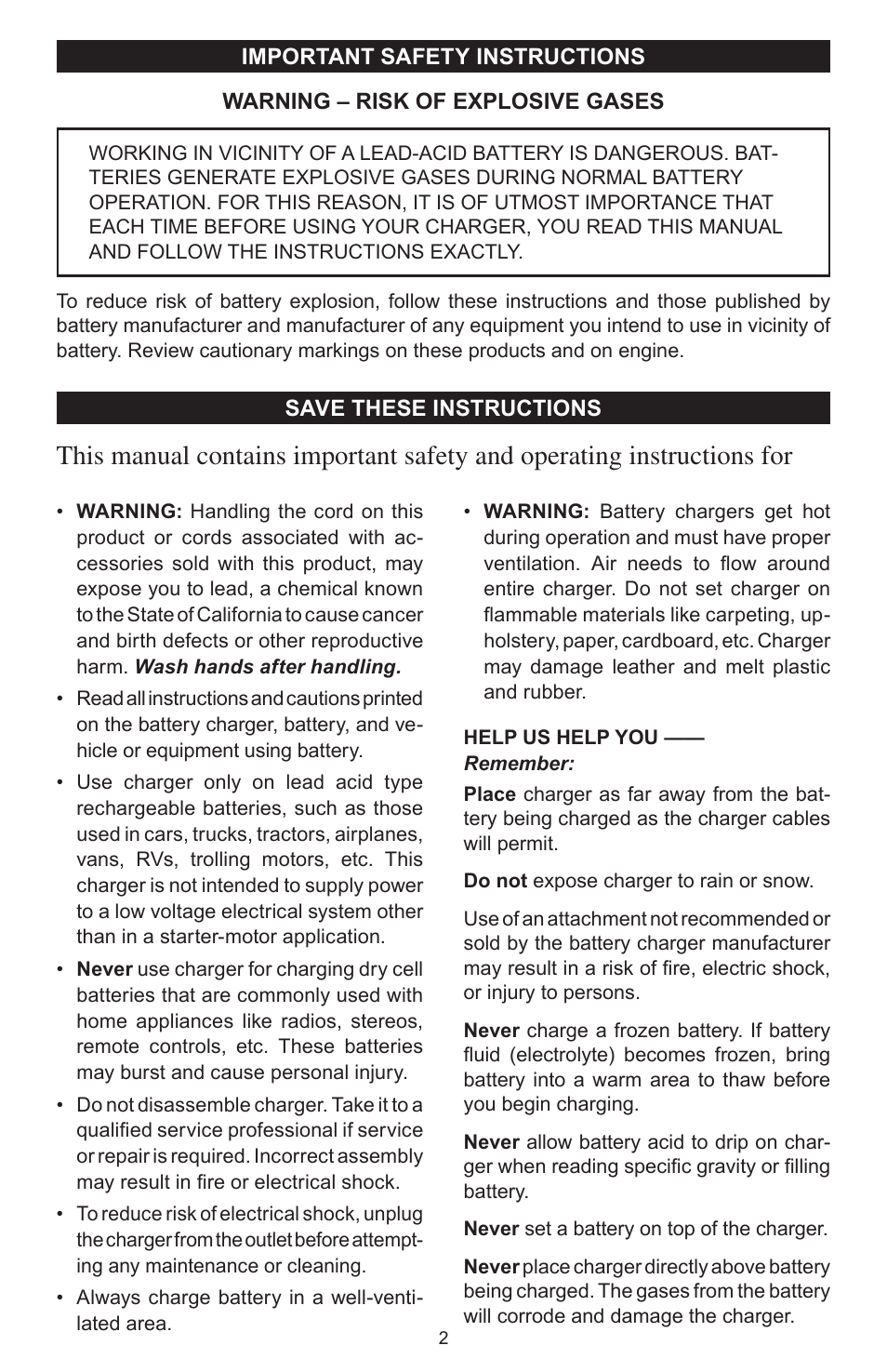 Schumacher ProSeries 00-99-000742 User Manual | Page 3 / 16