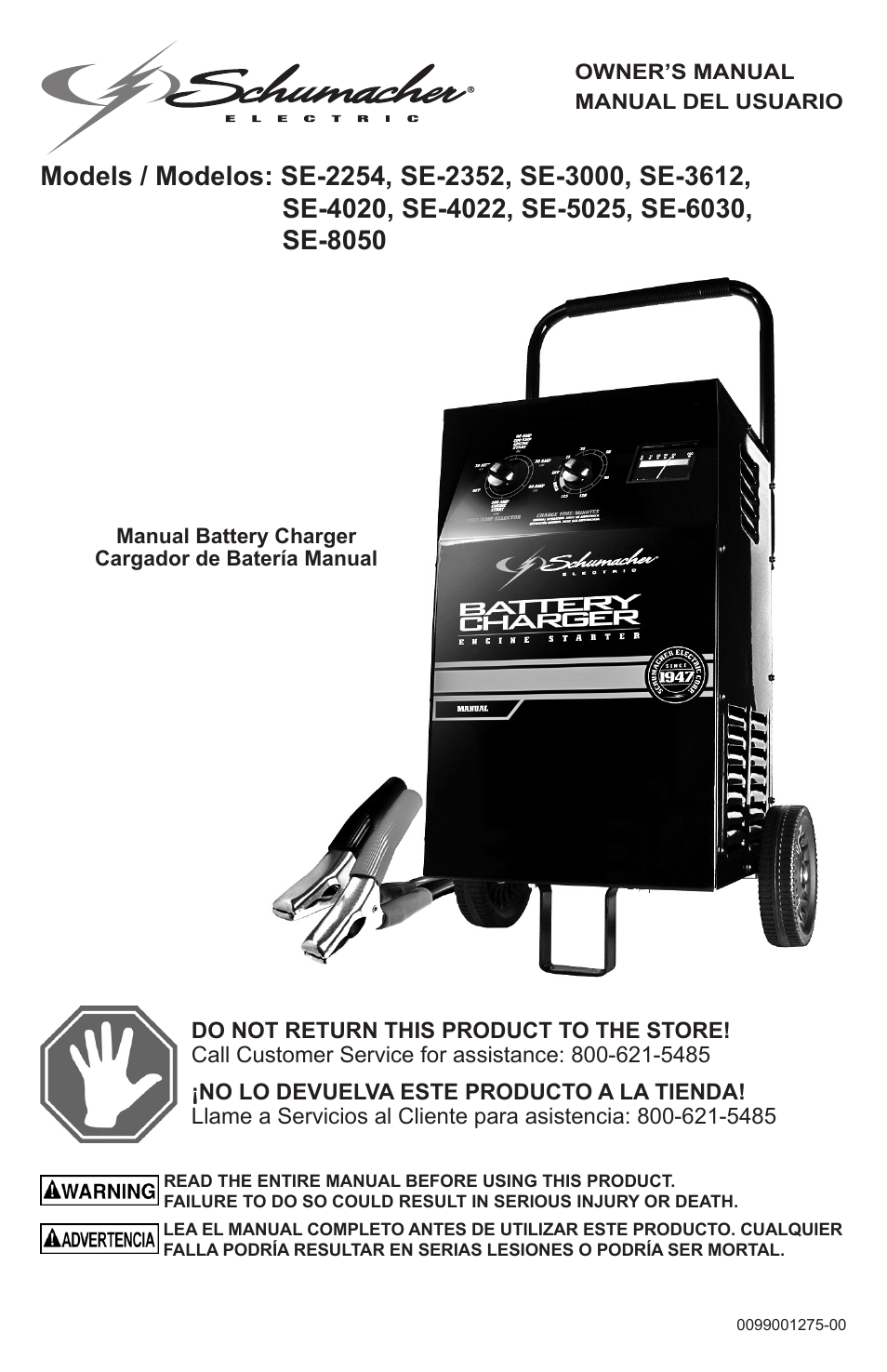 Schumacher Manual Cargador de Batera Manual SE-2254 User Manual | 31 pages