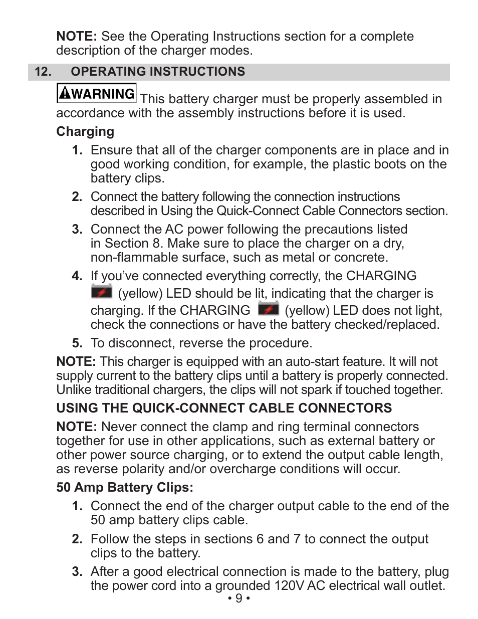 Schumacher Automatic SEM-1562A User Manual | Page 10 / 38