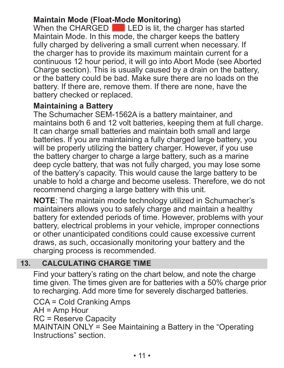 Schumacher Automatic SEM-1562A User Manual | Page 12 / 38