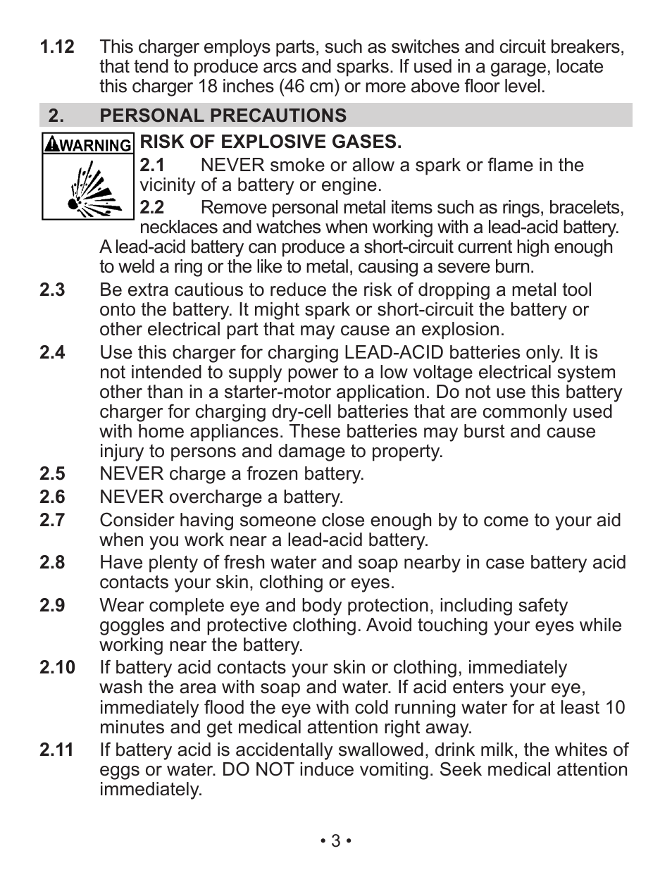 Schumacher Automatic SEM-1562A User Manual | Page 4 / 38