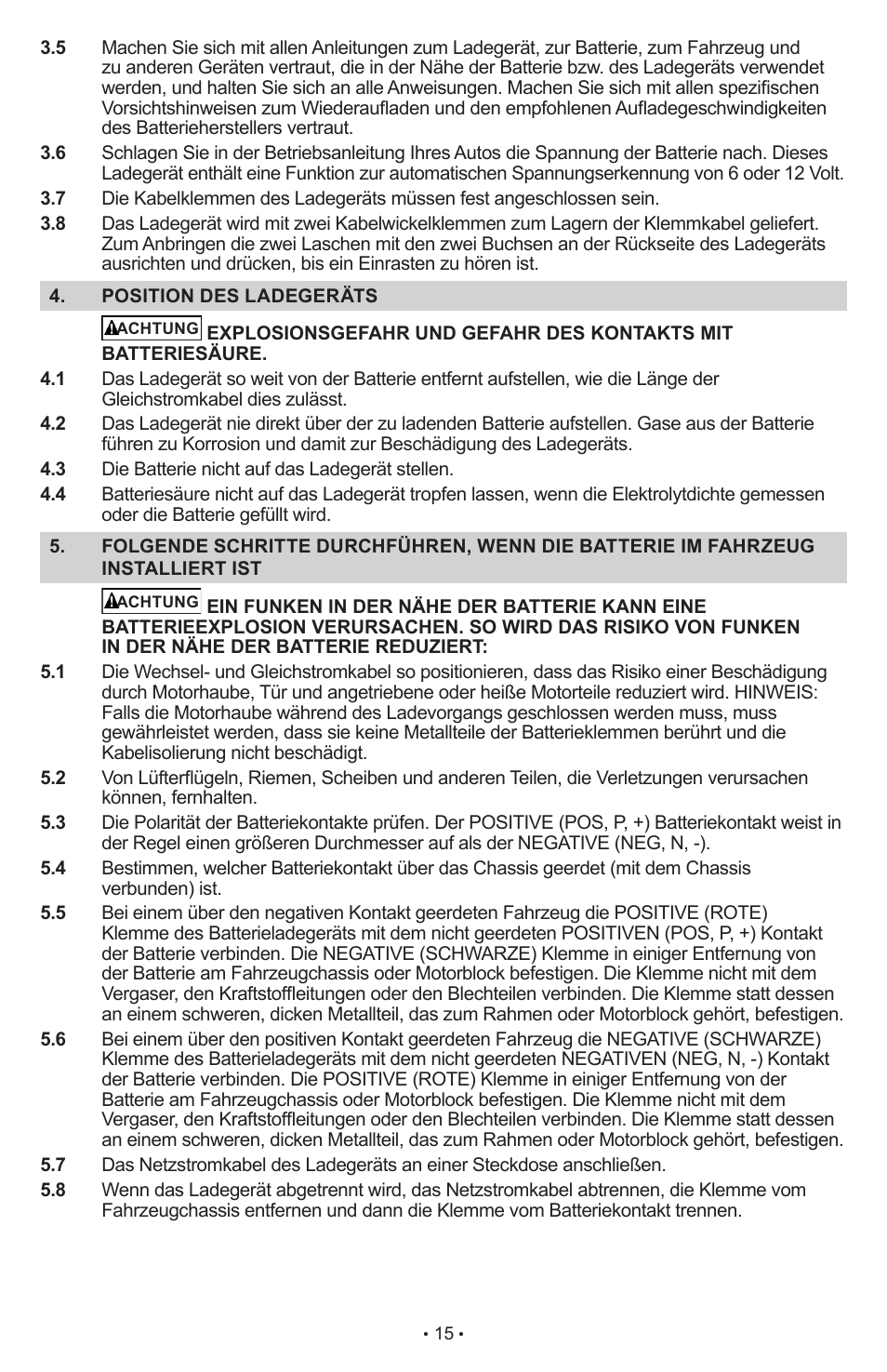 Schumacher Automatic with Engine Start SCI90 User Manual | Page 15 / 47