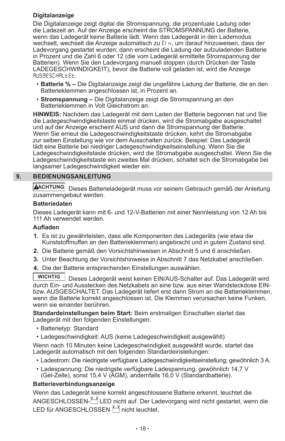 Schumacher Automatic with Engine Start SCI90 User Manual | Page 18 / 47