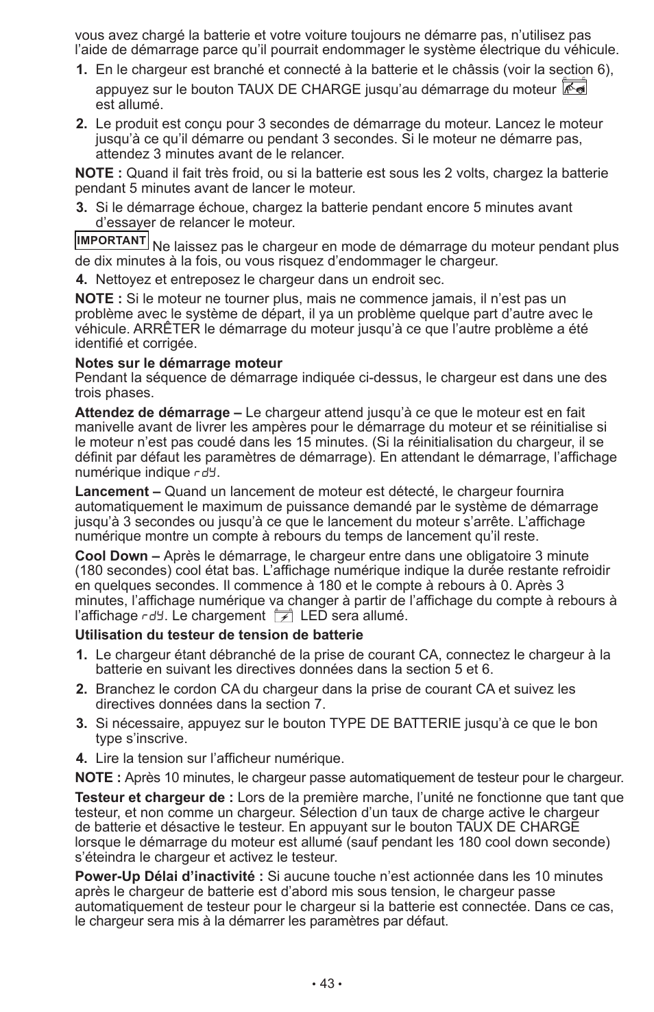 Schumacher Automatic with Engine Start SCI90 User Manual | Page 43 / 47