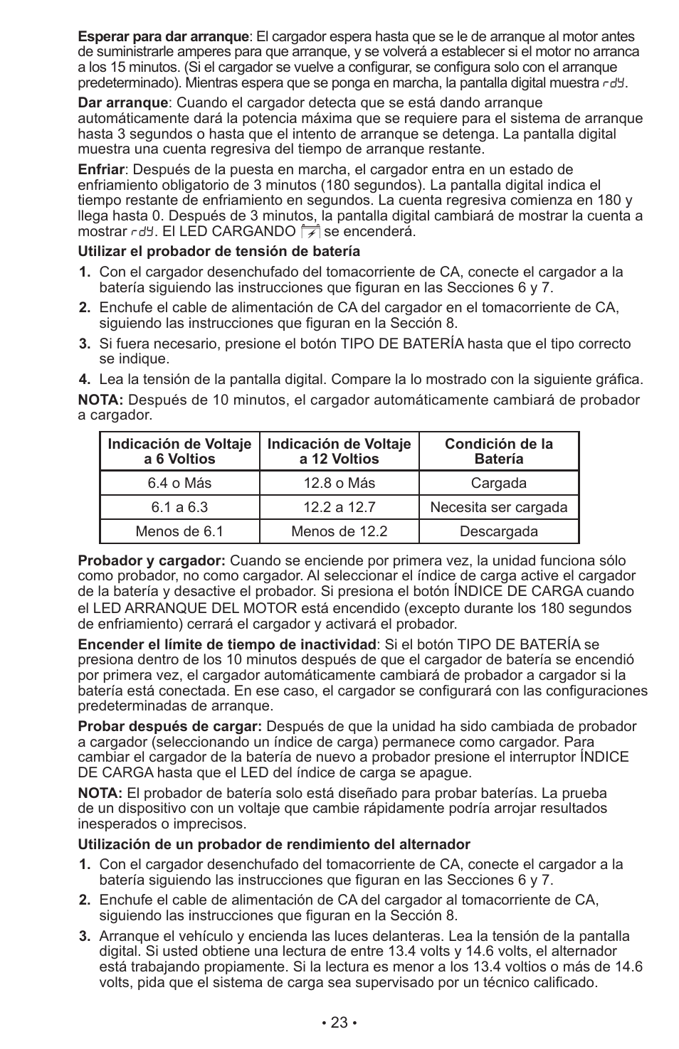 Schumacher AUTOMATIC BATTERY CHARGER XC75 User Manual | Page 24 / 29