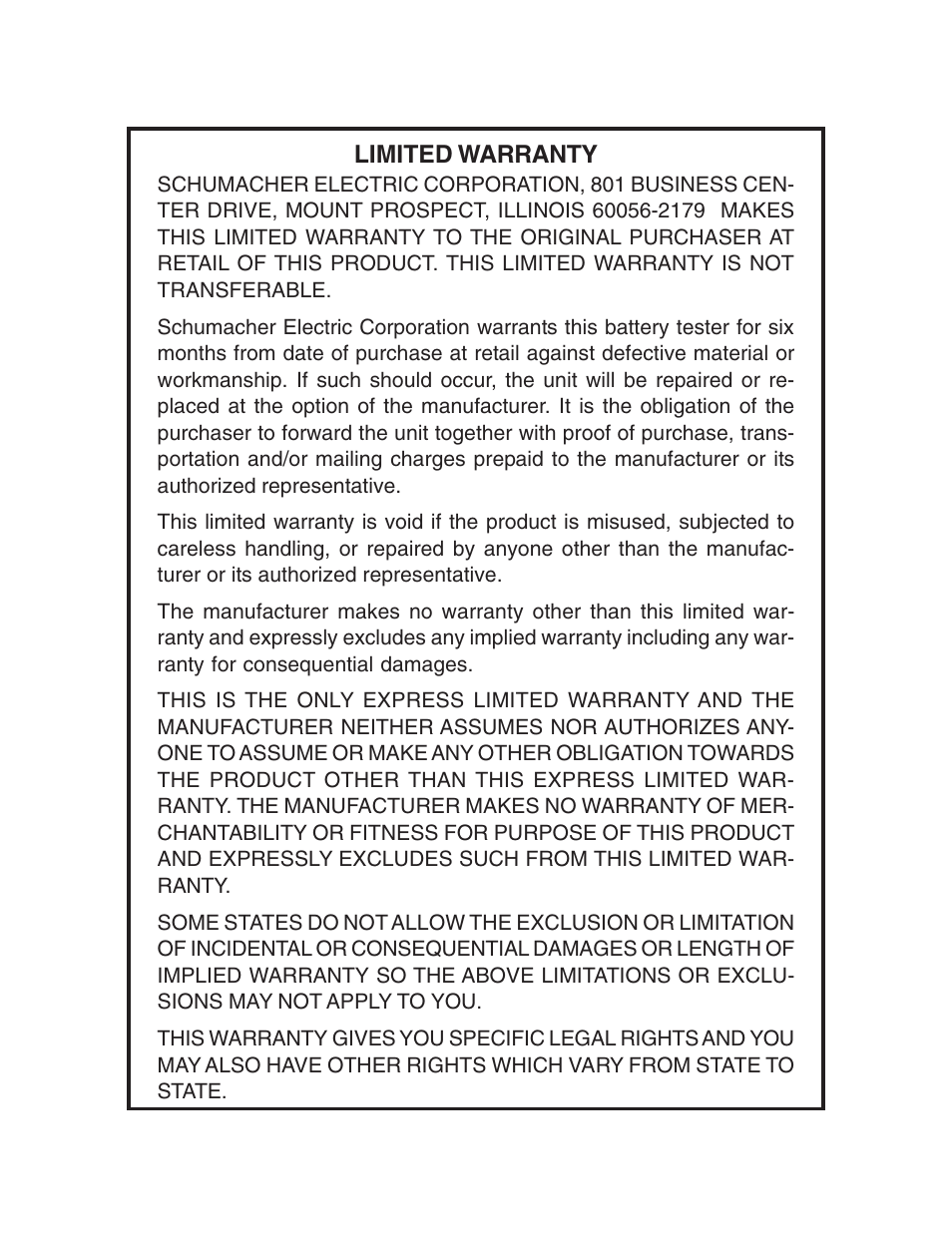 Schumacher BT-100 User Manual | Page 7 / 8