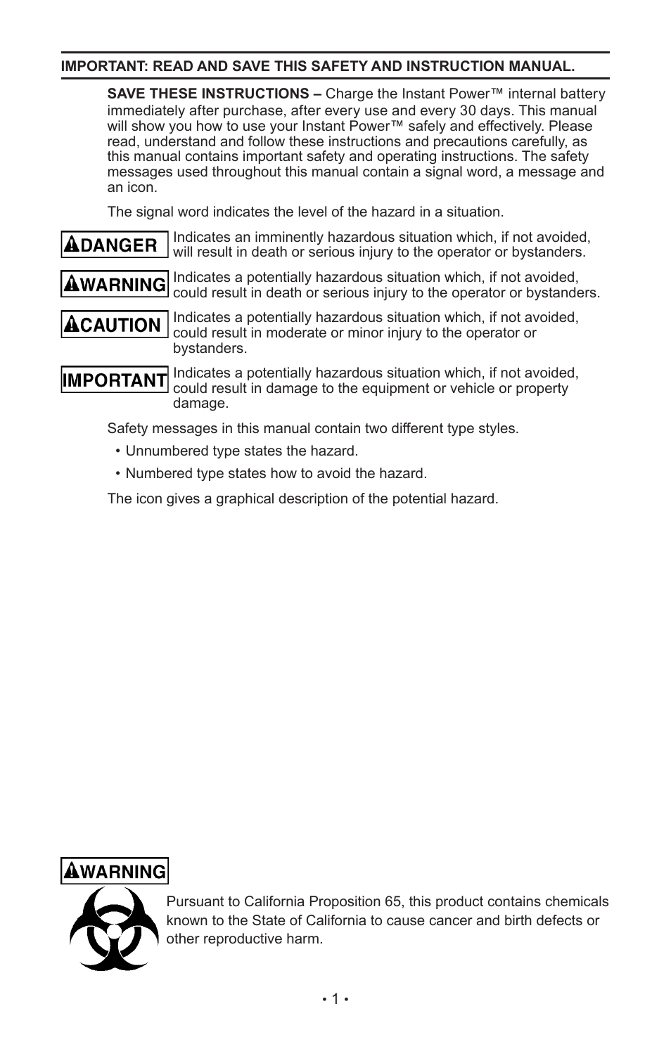 Schumacher IP-125C User Manual | Page 4 / 20