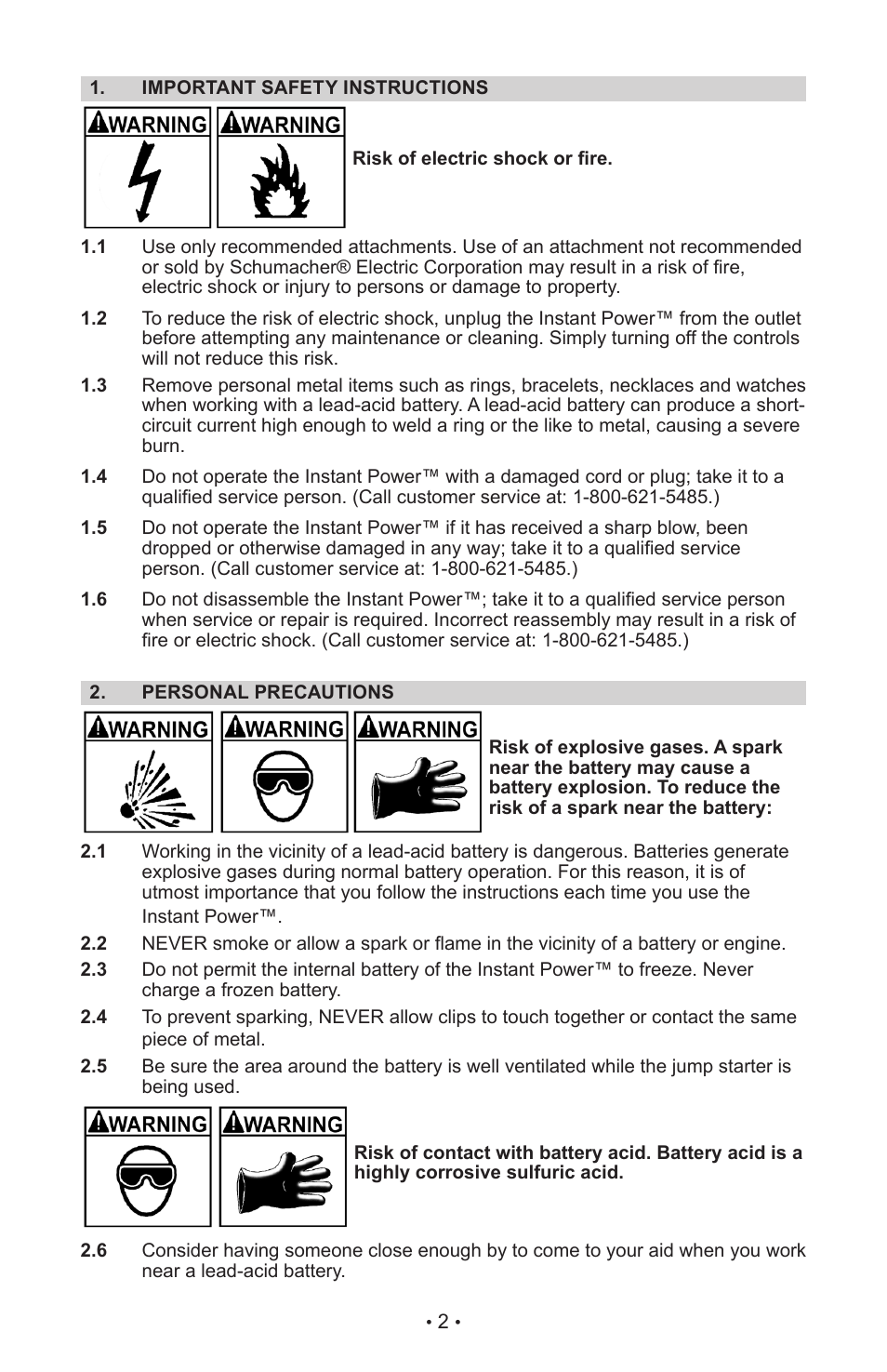 Schumacher IP-125C User Manual | Page 5 / 20