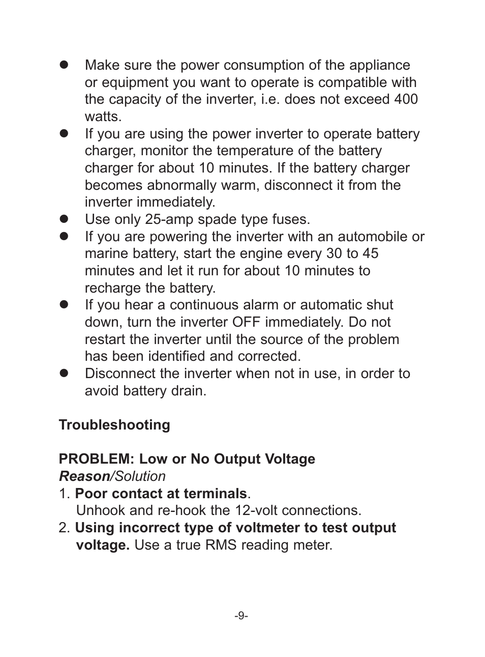 Schumacher PI-400 User Manual | Page 10 / 13