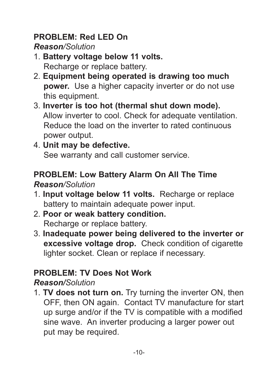 Schumacher PI-400 User Manual | Page 11 / 13