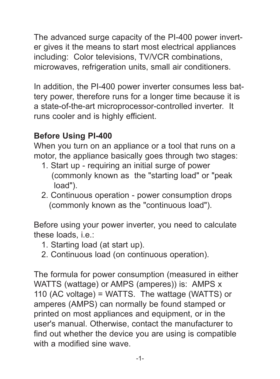Schumacher PI-400 User Manual | Page 2 / 13