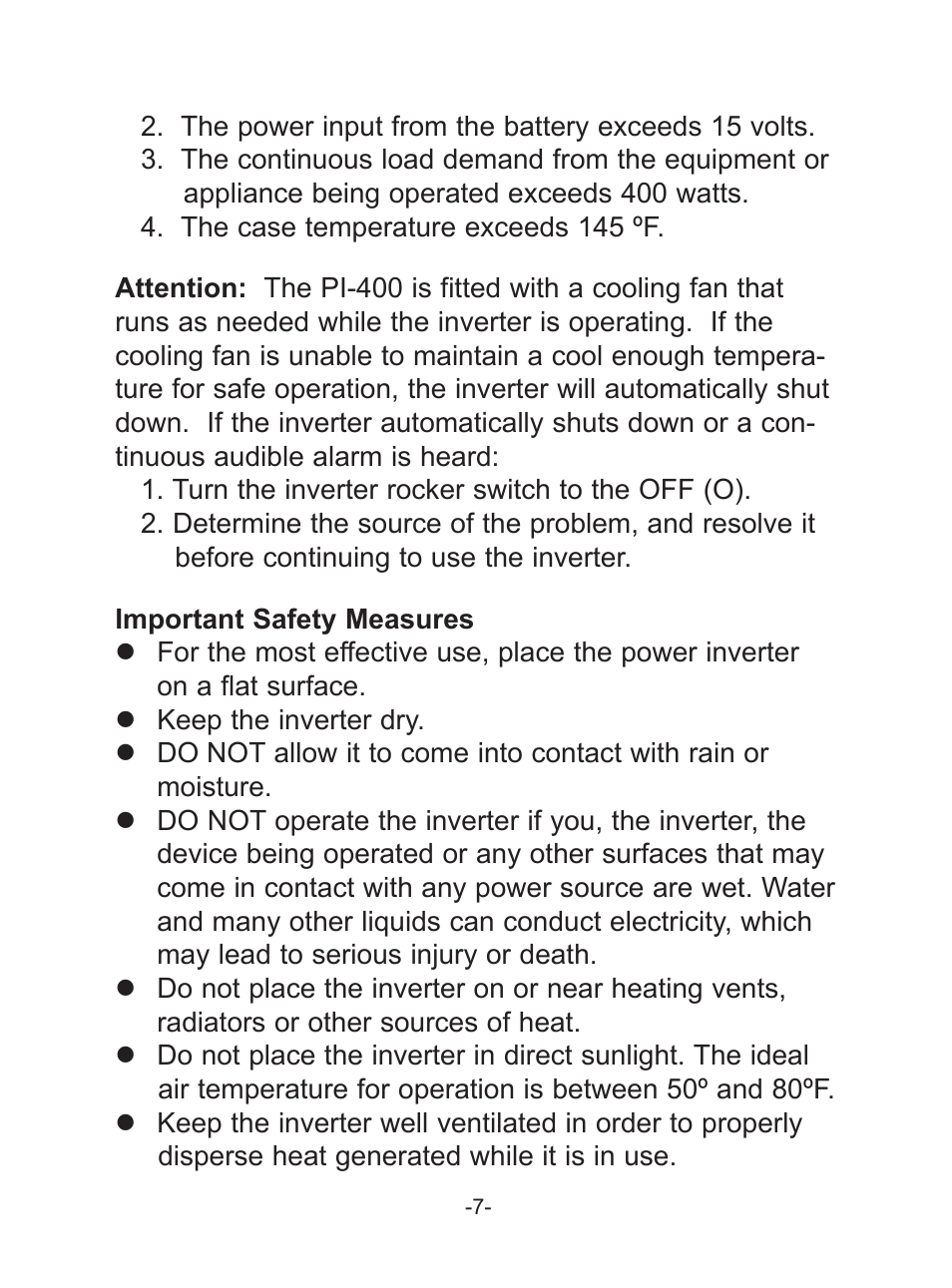 Schumacher PI-400 User Manual | Page 8 / 13