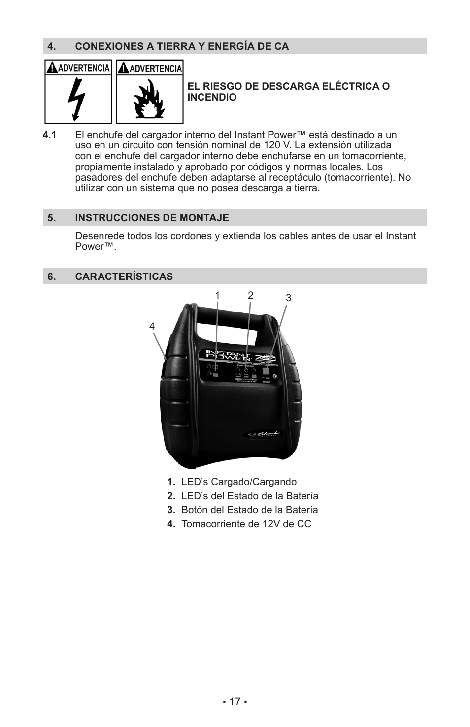 Schumacher INSTANT POWER Jump Starter and DC Power Source IP-125 User Manual | Page 21 / 40