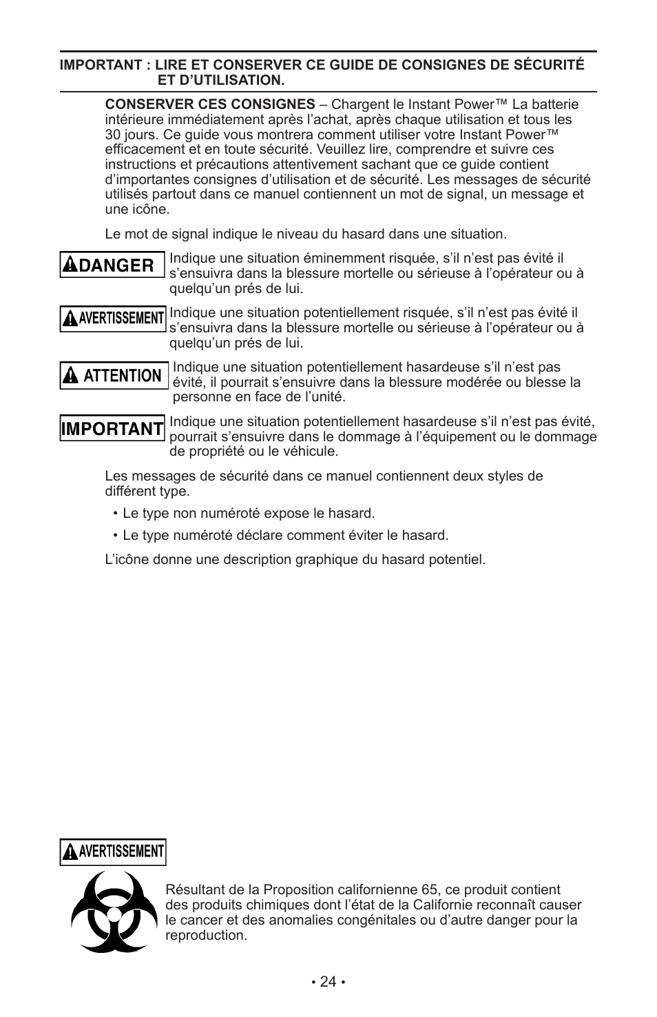 Schumacher INSTANT POWER Jump Starter and DC Power Source IP-125 User Manual | Page 28 / 40