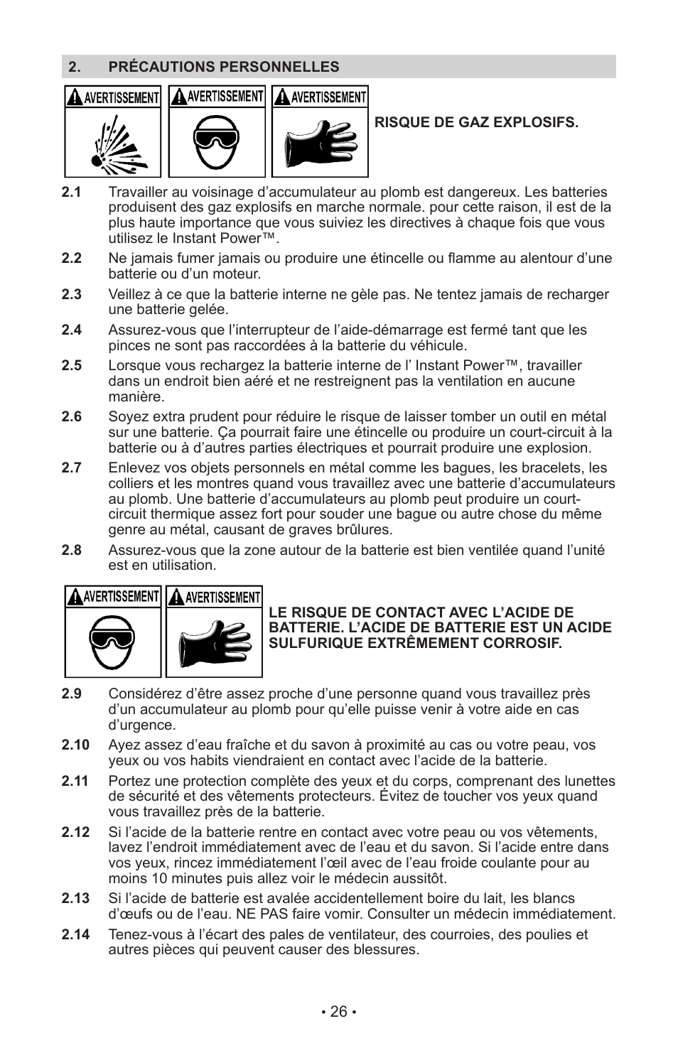 Schumacher INSTANT POWER Jump Starter and DC Power Source IP-125 User Manual | Page 30 / 40